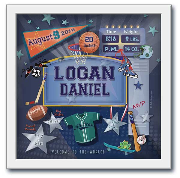 All-Star Sports Personalized Wall Art