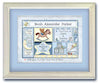  baby boy birth announcement gift light blue whitewashed frame